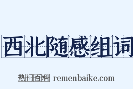 西北随感组词是什么意思的图片